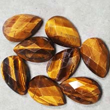 16X25MM FACETED PEAR CABOCHON TIGER EYE(4 PCS/BAG)
